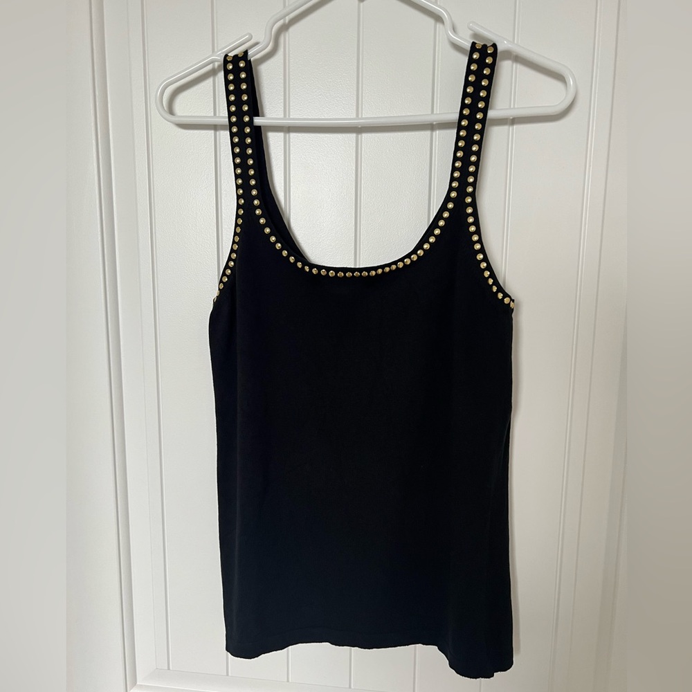 Cotton Tank Top with decorative gold details from Michael by Michael Kors